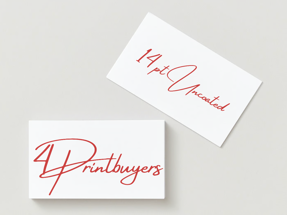 14PT Uncoated Paper Stock, Rectangle Business Cards