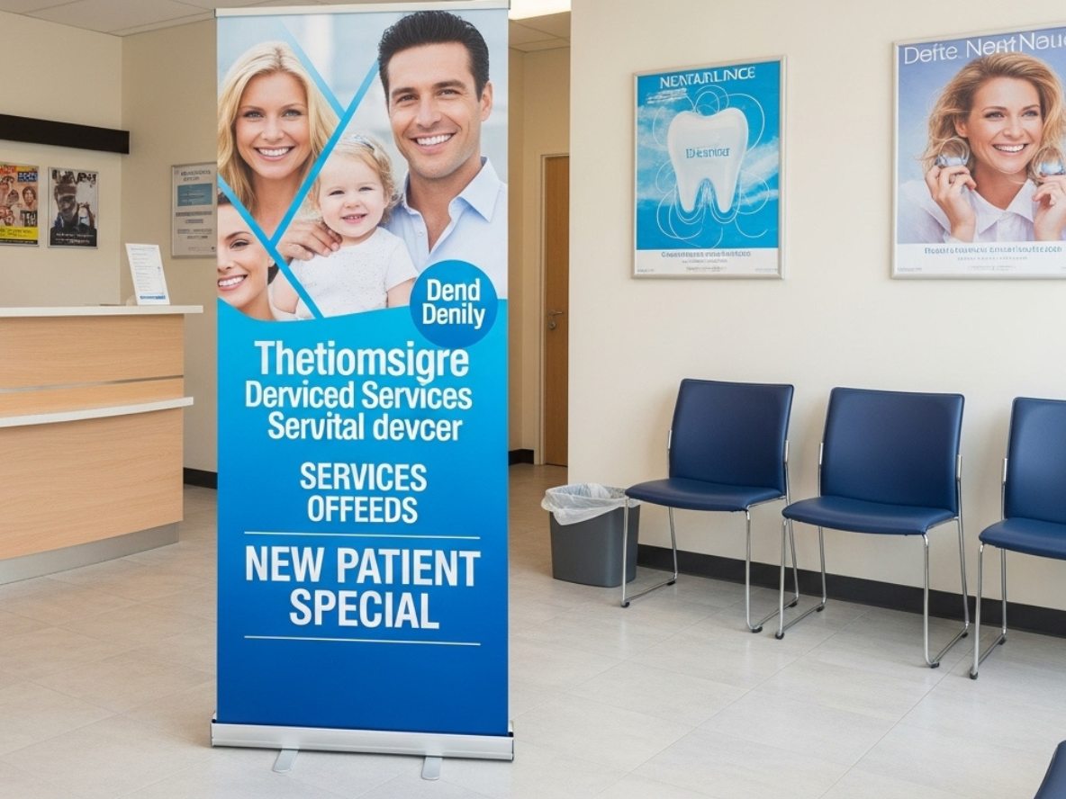 Economy Retractable Banner Stand – 33" x 80"(Banner Stand with Print)