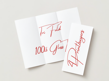 100lb Gloss Text Paper Stock Brochures