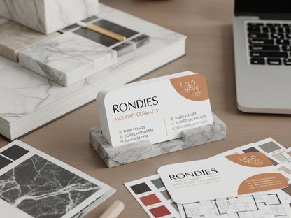 14PT Uncoated Paper Stock, Round All Corner Business Cards